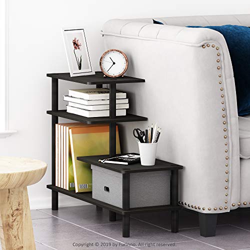Furinno Turn-N-Tube 3-Tier Side Display Rack, Espresso/Black - color: Espresso/Black, style: 4-Tiers, Side Ladder