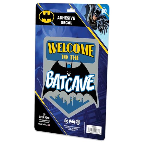 DC Comics Batman Welcome to the Batcave Adhesive Vinyl Decal - Fun Batman Sticker for Car or Laptop - color: Gray