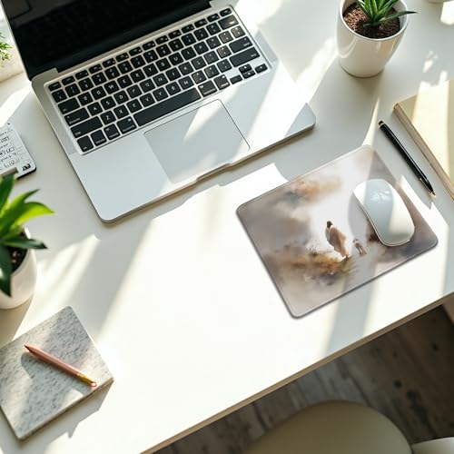 Christian Jesus Leaves The 99 Sheep Mouse Pad, Christian Jesus Gifts Mouse Pads Mousepad for Desk Office Computers Laptop, Religious Office Supplies Desk Accessories, 9.5x7.9 Inch - color: 04Child, size: 9.5x7.9