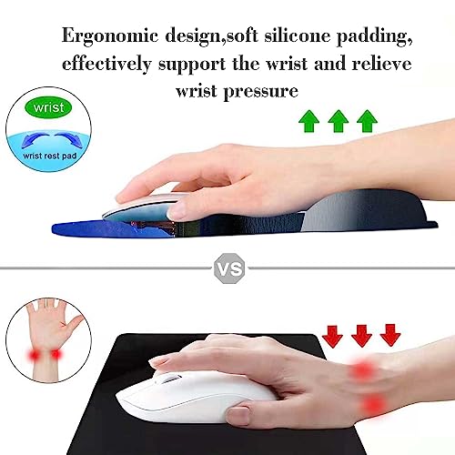 Cute Anime Mouse Pad with Wrist Rest, Non-Slip Rubber Base for Comfortable Gaming Mousepad - Ergonomic Mouse Pads with Wrist Support Suitable for Laptop Desktop and Work, Office Desk Accessory - color: D3