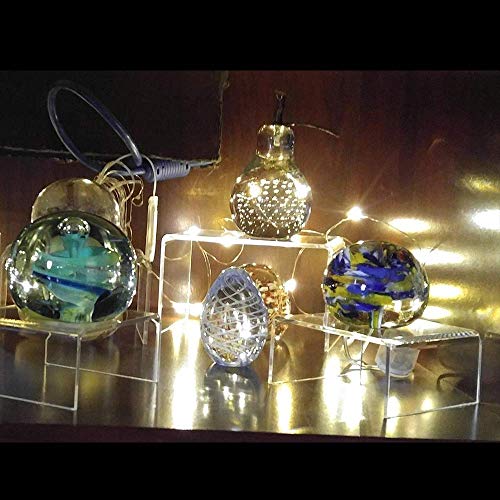 Hedume Set of 9 Clear Acrylic Display Risers for Figures, Buffets, Cupcakes and Jewelry Display Stands