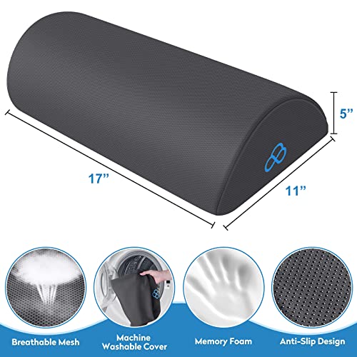 StepLively Foot Rest Ergonomic Pillow for Under Desk at Work, Anti-Fatigue Footrest Support Pillow for Fatigue & Pain Relief, Comfortable for Office Chair, Car Seat & Gaming Chair - Grey - color: Gray, size: Standard-17 Inch
