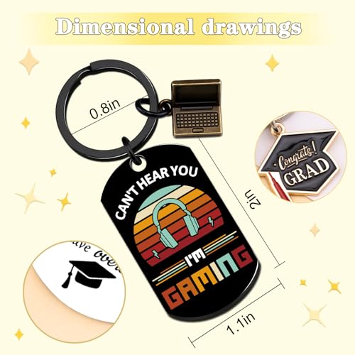 Video Game Keychain for Men Gaming Gift for Game Lovers Birthday Gifts for Boyfriend Cool Gaming Player Gifts for Teenager Husband Funny Gift for Teen Boys
