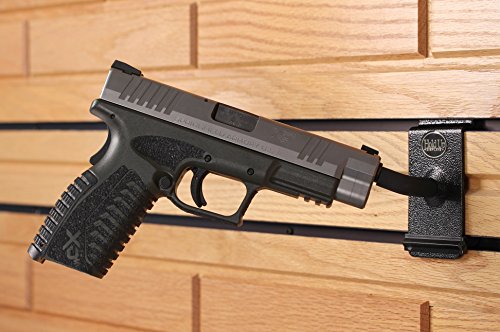 Hold Up Displays in Barrel Wall Mount Handgun Pistol Holder Gun Hanger – 30 Degrees Left - size: 1 Pack, style: 30 Degree Left