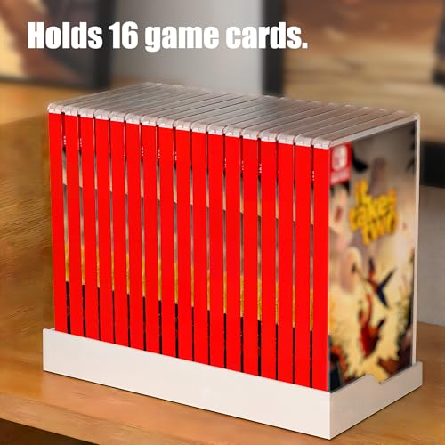 Nintendo Switch Game Holder Case Organizer - 16 Game Case Storage Stand, Eco-ABS Plastic Desktop Rack, Space-Saving Nintendo Switch Game Case Holder/Organizer (yellow) - color: yellow