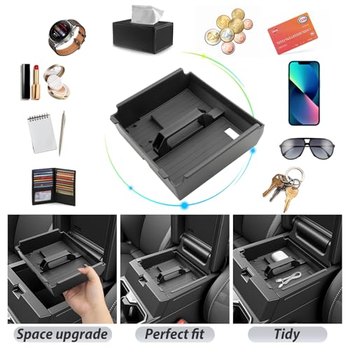 SKTU 2Pcs 2025 2026 4Runner Center Console Organizer for 2025 2026 Toyota 4Runner Cup Holder & Console Organizer Toyota 4Runner 2025 2026 Accessories Durable Console Tray Cup Holder - color: 2Pcs 2025+ 4Runner Cup & Center