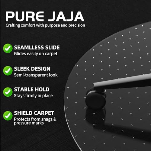 Office Chair Mat for Carpet: 36" x 36" Computer Desk Floor Mat - PVC Plastic Rug Carpet Protector Mats for Gaming Chair Under Desk Pad for Rolling Chair - size: 36" x 36"