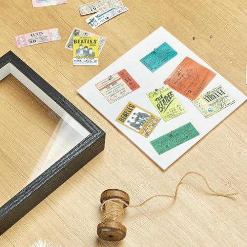 11x11 Shadow Box Picture Frame Display Case with Soft Linen Back-Thickened Panel,Large Black Deep Shadow Box Frame 11x11 for Graduation Flower Medal Pet Photo Craft Memorial Gift - color: Black + Thickened Panel + Foam Packaging, size: 11x11