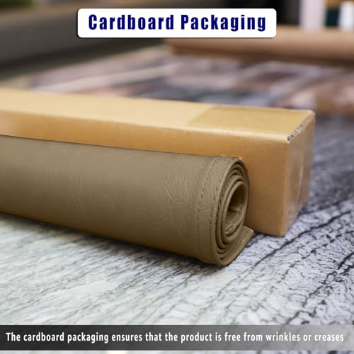 Non Slip Headrest Cover for Furniture Slipcovers,Faux Leather Headrest Protector for Recline Chair Vinyl Head Protector Cover for Sofa,Theater Seat Cover for Home & Office 17x27 in, Taupe - color: Taupe