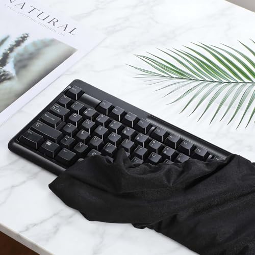 Keyboard Dust Cover, Black Keyboard Covers for Desktop Stretch Fabric Computer Keyboards Cover Washable Keyboards Protector Covers for Computer Mechanical Gaming from 14.9" X 5.9" Up to 19.5" X 7.5"