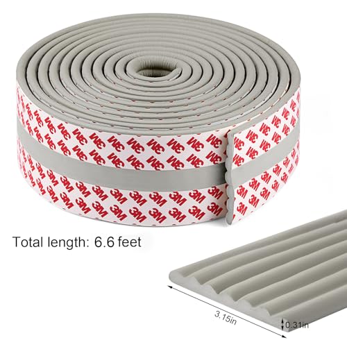 Baby Proofing Edge Protector 6.6 feet with 3M Strong Adhesive Pre-Taped, Baby Proof Padding Extra Wide Edge Safety Guards for Sharp Edges, Table, Desk- Grey - color: Grey- 6.6 Feet