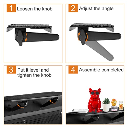 Bracwiser No Drill TV Top Shelf 24 inch Wide for Thin Monitor TV Top Mounting Bracket Platform Holds Speaker, AV Receiver, Media Box, Game Console and More (CS106LMINI) - size: 24 inch MINI
