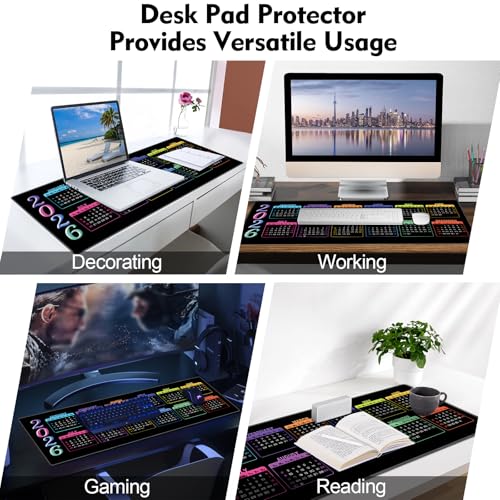 Galdas Gaming Mouse Pad XXL XL Large Long Extended Big Mousepad Non-Slip Rubber Keyboard Mouse Pad with Stitched Edges for Laptop Home Office (2026, 35.4 * 15.7) - color: 2026