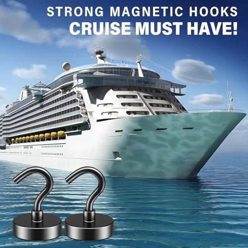 FINDMAG Black Magnetic Hooks, 50lbs Magnet Hooks for Hanging, Magnetic Key Holder for Fridge, Magnets for Classroom, Grill, Camper Accessories, Beach Vacation Essentials, Office Supplies, 10 Pack - color: Black, size: 0.79 inches