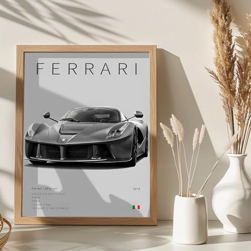 CSLGQGV Car Poster Vintage Racing Car Wall Art Supercar Canvas Prints Painting For Men Room Pictures Guys Dorm Room Aesthetics Decor Bedroom Office (Unframed,8×10inch,6pcs) - color: grey 1, size: 8" x 10" Poster