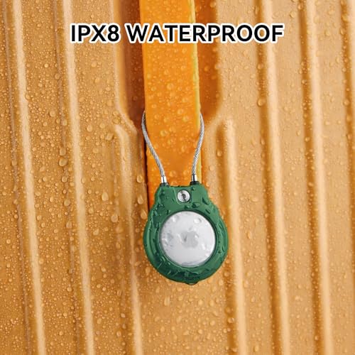 AirTag Holder with Wire Cable for AirTag (1st/2nd Gen), Lockable Anti-Theft Waterproof Case, Durable Keychain for Keys, Luggage, Backpack & Car, 4 Pack Multi-Color - color: Orange, Blue, Green, Black