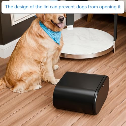 3.17 Gallon Thin Small Black Bathroom Trash Can with Lid,12L Small Pet/Dog Proof Slim Trashcan and Skinny Covered Trash Can,Plastic Covered Wastebasket,Garbage Can for Kitchen,Office,RV,Bedroom,2 Pack - color: Black, style: Pack of 2