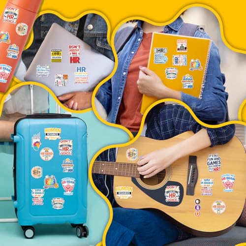 20PCS HR Stickers – Funny Human Resources Office Humor Vinyl Waterproof Stickers for Managers, Recruiters, Laptop, Water Bottle
