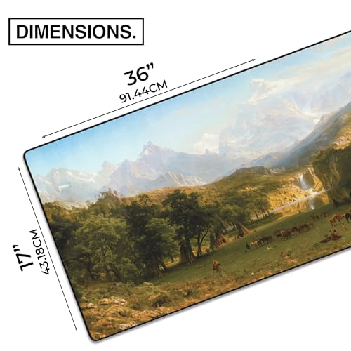 MPCO. Original Large Gaming Desk Mat – 36" x 17" Aeroglyde Western Landers-Peak Full Desk Mouse Pad for Smooth Precision – Non-Slip, Washable Extra-Large PC Mouse Pad for Gaming Sessions - color: AeroGlyde - Landers-Peak