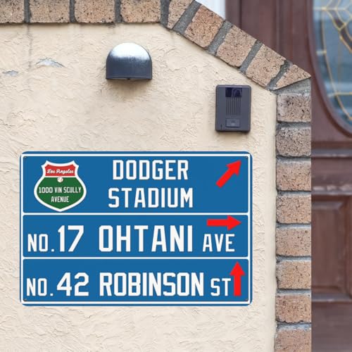 12” x 8” Dodger Wall Decor Art Poster, Los Angeles LA Metal Sign, Dodger Home Room Decor - color: team 21