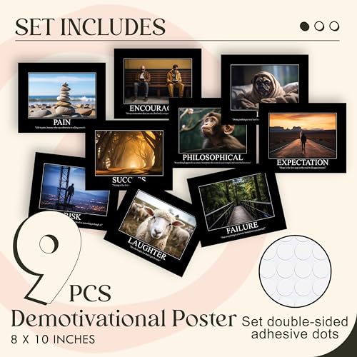 97 Decor Funny Demotivational Poster for Office - Sarcastic Motivational Wall Art Print, Ironic Inspirational Posters, Snarky Quotes Picture Demotivational Gifts for Colleagues (10x8 UNFRAMED)