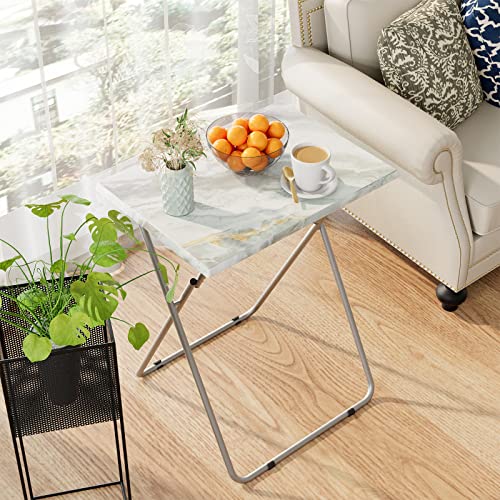 Garden 4 you Portable Folding TV Tray Dinner Snack Trays Table Portable Foldable Table Small Sofa Bedside Tables with Light Weight, 15 x 18.9 x 26 in(Smoky Grey,1PC) - color: Smoky Grey, size: 1pc
