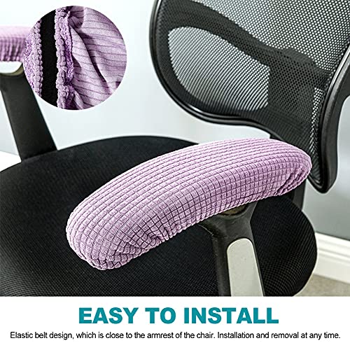 Kakalote Stretchable Office Chair Armrest Covers, 1Pairs Removable Arm Rest Slipcovers Elastic Arm Covers Protectors for Office, Desk, Gaming Chairs(Navy Blue-No Padding) - color: Navy Blue