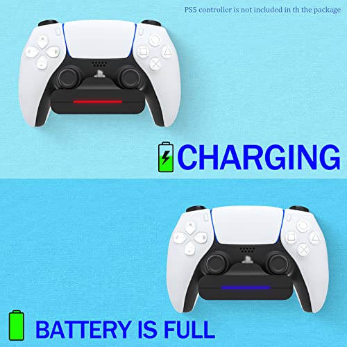 REEYEAR PS5 Controller Wall Mount Charger Dock with 3.3Ft Cord,Charging Station Holder fits for Midnight Black PS5 Pro Wireless Controller with LED Indicators Fast Charging Speed Cable, 2 Pack - color: 2 Pack