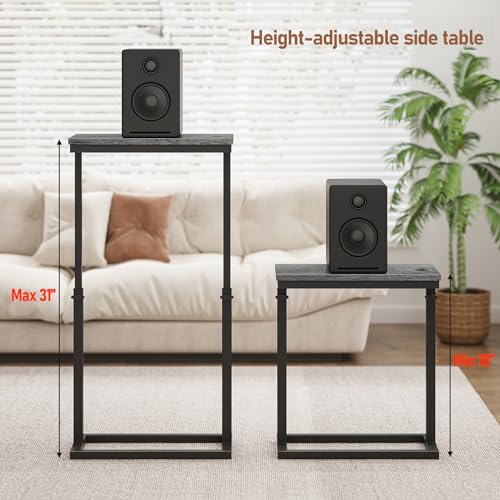 TUTOTAK End Table, Side Table, Tall Couch Table, Sofa Table, Living Room, Bedroom, Grey TB01BY083 - color: Grey, size: 1 Pack, style: Ordinary