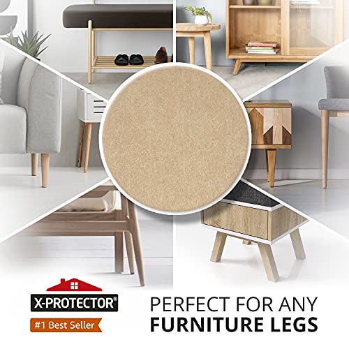 Felt Furniture Pads X-PROTECTOR 10 PCS - Premium 8” x 6” x 1/5” Heavy Duty Beige Felt Sheets! Cut Large Furniture Pads to The Size You Need - The Best Felt Floor Protectors for Any Hard Floor! - color: Beige, size: 8” x 6”