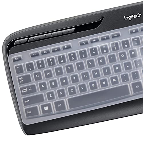 Keyboard Cover for Logitech MK320 K330 MK335 YR002/Y-R0009 Wireless Ultra Thin Silicone Keyboard Protector Skin Logitech MK320 K330 MK335 Accessories-Clear - color: Clear
