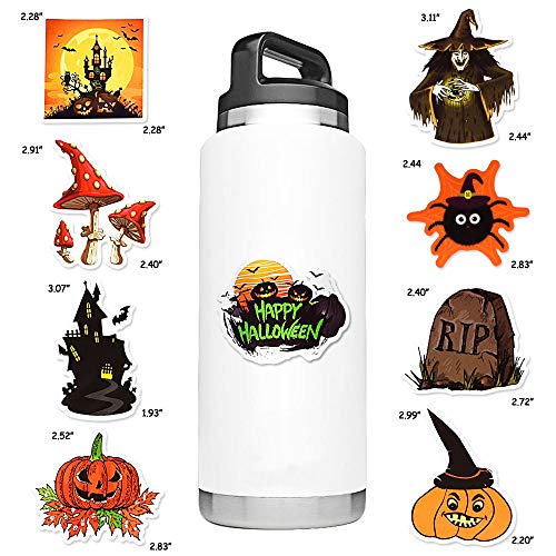 Halloween Stickers, 50 Pcs Cute Waterproof Vinyl Stickers for Laptop Water Bottle Scrapbook, Halloween Party Favor Gifts for Teens Adults - style: Helloween Stickers