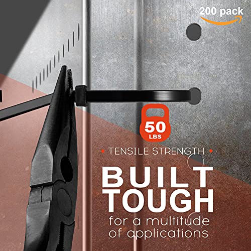 200 Pack 3/4" Zip Tie Adhesive Mounts Self Adhesive Cable Tie Base Holders with Multi-Purpose Tie wire clips with screw hole,Anchor stick on wire holder with White and Black - color: 200 Pack 3/4“ Black/White