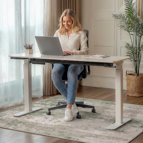 Office Chair Mat for Hardwood Tile Floor, Abstract 36"X 60" Desk Mats for Office Chair on Rolling Chairs Carpet, Desk Anti-Slip 1/5" Thick Rug for Computer Chair, Thin Low-Pile Floor Mat, Dusty Sage - color: Dusty Sage, size: 36"x60"
