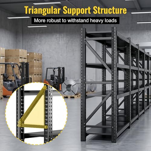 Heavy Duty Garage Shelving, 36" W x 16" D x 71" H, 3000 LBS Capacity, 4-Tier Adjustable Metal Storage Shelves, Reinforced Steel Storage Rack for Garage, Basement, Utility Room
