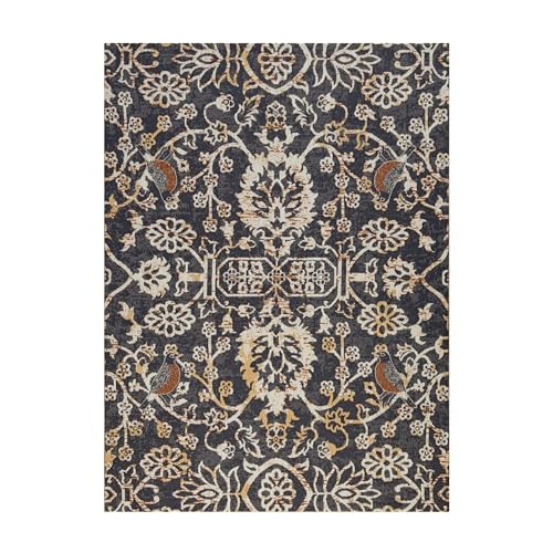 Anji Mountain Rug'd Office Chair Mat for Carpet & Hardwood Floor - Jacquard Woven, Anti-Slip Backing, Low Pile, Floor Protector Desk Chair Mat, Office Rugs for Rolling Chairs (Robin - 40" x 54") - color: Robin, size: 40" x 54"