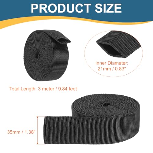 HARFINGTON Nylon Protective Hose Sleeve 0.8" ID 10FT Cable Cover Sheath Hydraulic Hose Protector Wrap for Welding Cord Tig Torch Hydraulic, Black - size: 0.8" ID 10FT