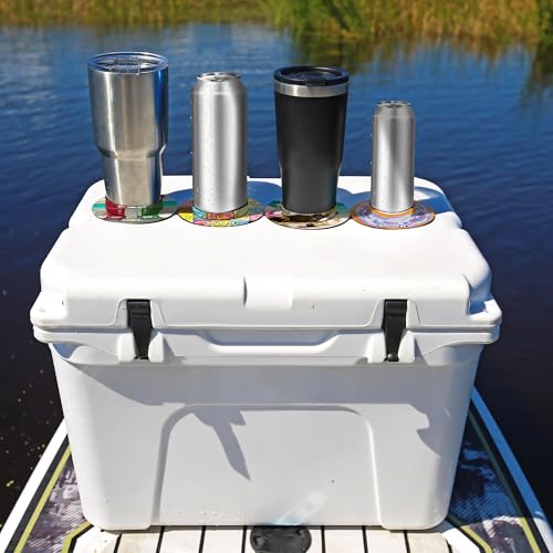 Lil Sucker Lil Beach Suction Ring | Suction Cup Holder Anti-Spill Can Drink Support for Boats, Trucks, ATVs | Secure Your Drinks and Prevent Spills with Our Non Slip Coaster - Beach Pack of 2 - color: Beach