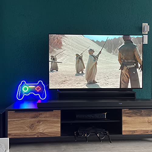 LED Neon Gaming Sign - Gamepad Shape Light for Teen Boys' Game Rooms, Bedrooms - Gamer Gift, Gaming Room Décor and Accessories
