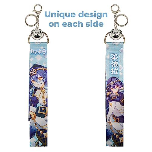 Impact Videogame Colorful Lanyard Keychains Stickers - color: Layla Cryo