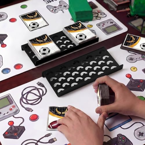 Yalikop 24 Pcs Trading Card Risers for Display Case Acrylic Modular Display Risers for Cardshow Vendor Sport Card Board Game(Semicircle) - style: Semicircle