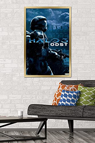 Trends International Halo: ODST - Key Art Wall Poster, 22.375" x 34", Gold Framed Version - color: Gold Framed Version, size: 34"L x 22.4"W
