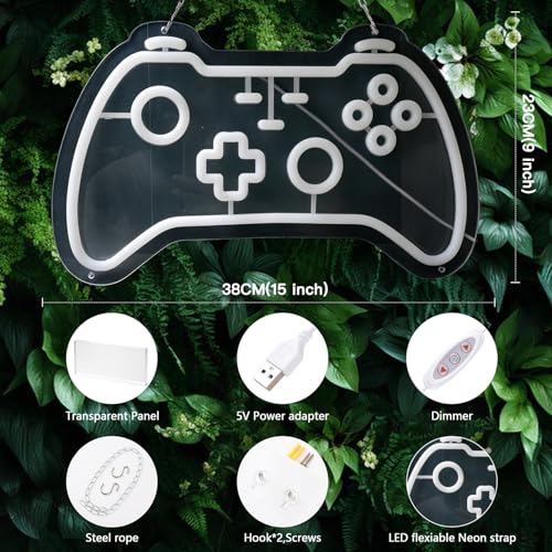Gamer neon sign for teen boy room decor,Blue Neon Signs with USB and Dimmer switch,Gamer Neon Signs for wall decor,man cave,game room,kids,gift - size: gamer-blue