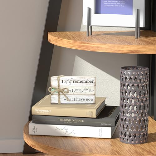 Decorative Books For Home Decor, Coffee Table Faux Wood Book Stack Decor, I Still Remember Greenery Stacked Book Decor, Stacked Display Books For Shelf Mantel Nightstand Display, Three Pieces -C(12) - style: I still remember -07