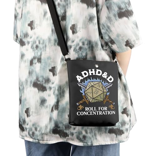 WCGXKO RPG Gamer Crossbody Bag D&D Player Gift Role Playing Game Gift for Game Lover
