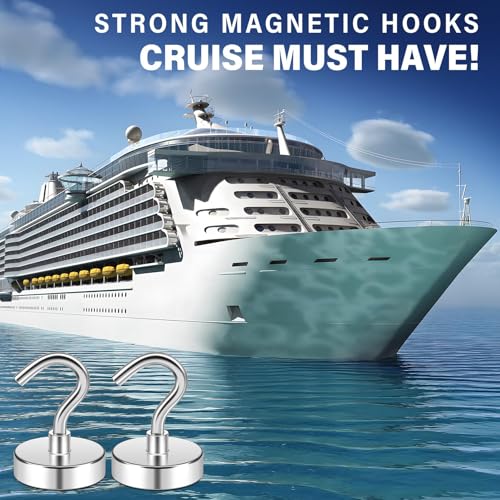 FINDMAG Magnetic Hooks for Cruise Cabins, 50lbs Magnetic Hooks for Classroom, Cruise Ship Magnets, Locker Organizer, Household Essentials, Cubicle Accessories, Camper Decor, 10 Pack, Silver - color: Silver, size: 0.79 inches