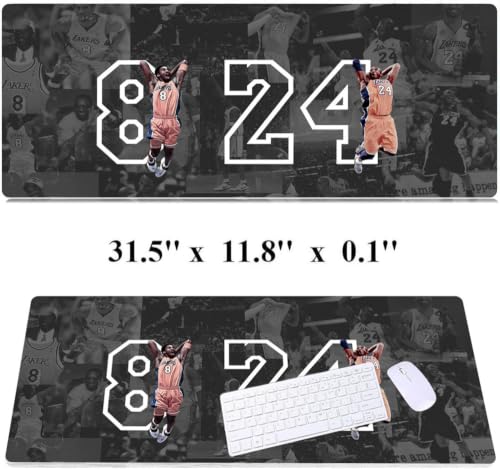 31.5x11.8 Inch Non-Slip Long Extended Large Gaming Mouse Pad with Stitched Edges XL Laptops Keyboard Mouse Mat(8&24) - color: 8&24