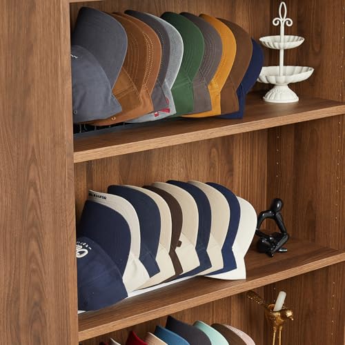 MACOPRO Hat Organizer for Baseball Caps for wall,2 Pack Cap Racks, Rack Hanger Storage Display Holder Hooks Stand for Closet Door,Hold Up to 40 Hats
