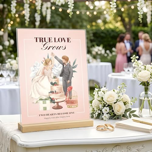 Comix 8.5x11 Clear Acrylic Sign Holder with Wood Base 6 Pack L/T Shape Table Display Stand Vertical or Slant Back Display for Wedding, Restaurant, Store, Office, Hotel - size: 6 Pack 8.5x11 inches (T/L)