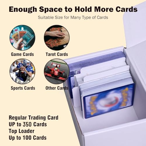 NUMINA 7 Pack 350 Small Card Storage Boxes, Heavy Duty Cardboard Game Card Organizer with Dividers for TCG, MTG, Sports & Trading Cards, Shipping Boxes for Collectors & Sellers - size: 6 in (7-Pack)